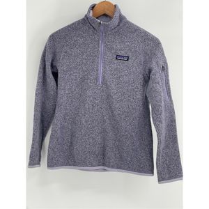 Patagonia Fleece Jacket Better Sweater Women Small 1/4 Zip‎ Purple Pullover